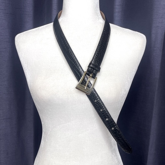 90s Y2K Embossed Leather Belt - Picture 8 of 8